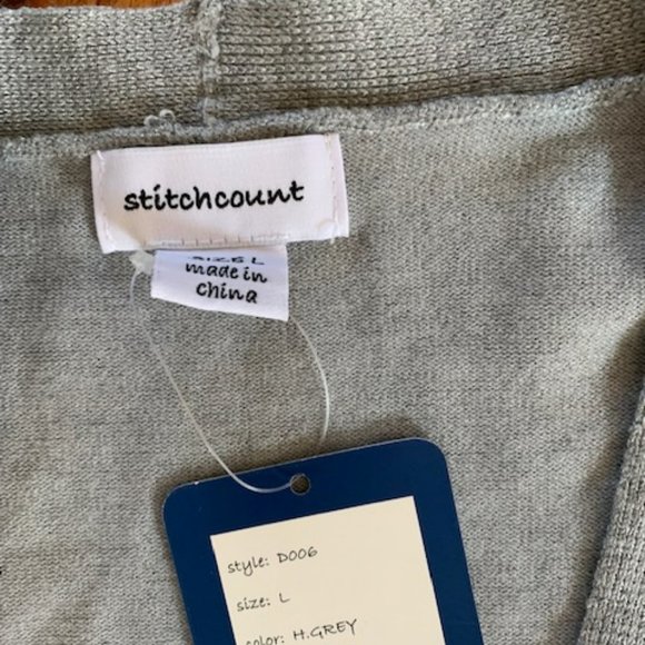 stitchcount longer style cardigan size L nwt - Picture 3 of 5